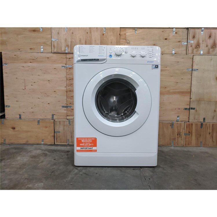 Refurbished Indesit BWSC61251XWUKN Freestanding 6KG 1200 SpinWashing Machine