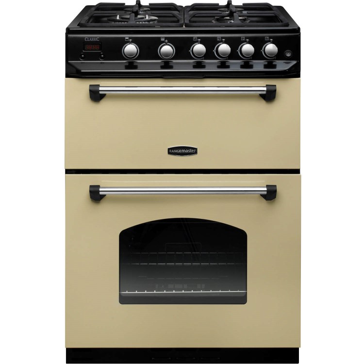 Rangemaster Classic 60cm Double Oven Gas Cooker - Cream