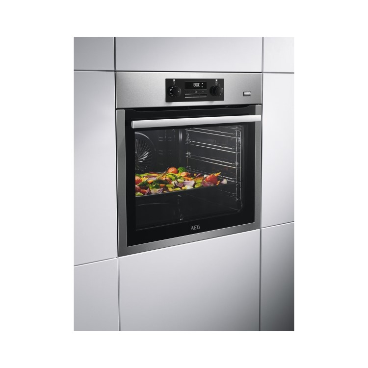 Refurbished AEG BES255011M 60cm Single Built In Electric Oven
