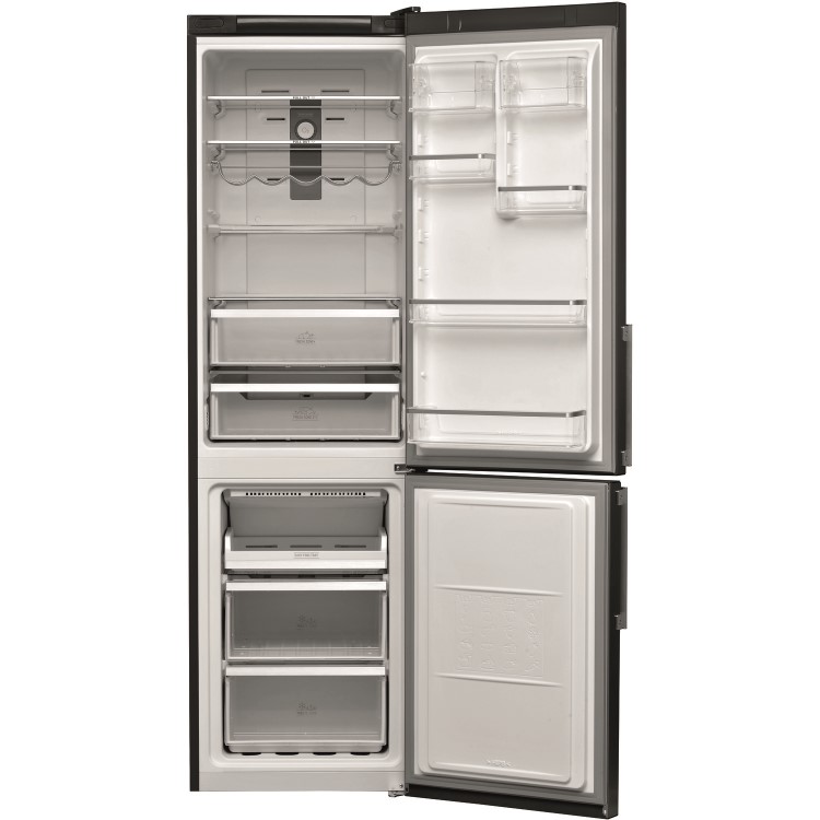 Refurbished Hotpoint H9T921TKSH Freestanding 368 Litre 70/30 Frost Free Fridge Freezer Black