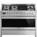 A1/A4-81 Refurbished Smeg Opera A4-81 120cm Dual Fuel Range Cooker with Electric Griddle Stainless Steel
