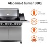 Boss Grill Alabama Elite - 6 Burner Gas BBQ with Side Burner - Stainless Steel