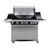 Boss Grill Alabama Elite - 6 Burner Gas BBQ with Side Burner - Stainless Steel