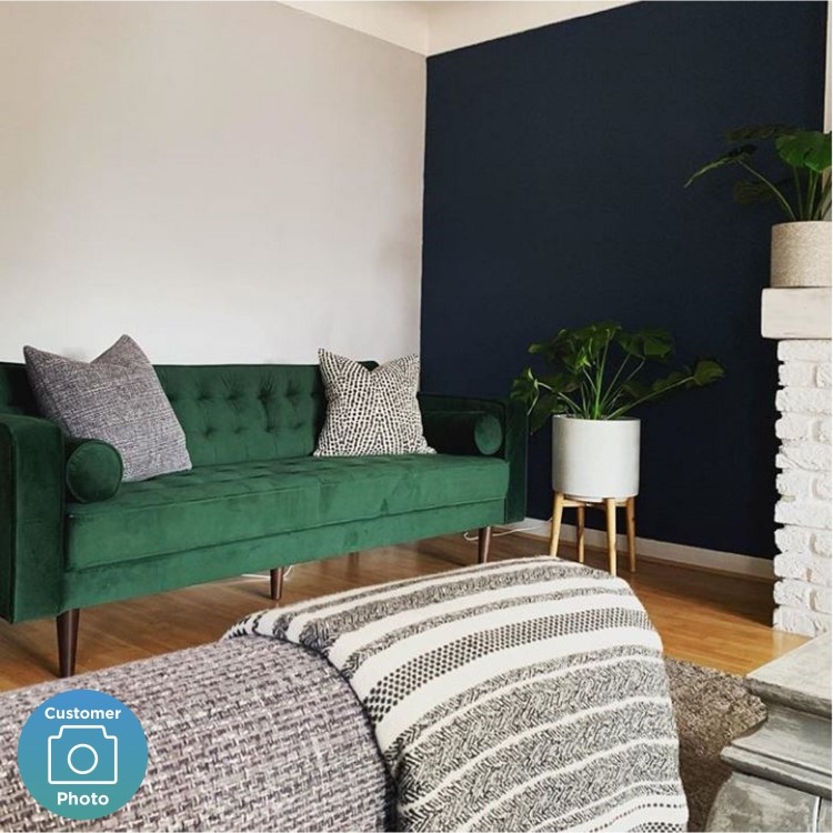 Green Velvet 3 Seater Sofa - Elba