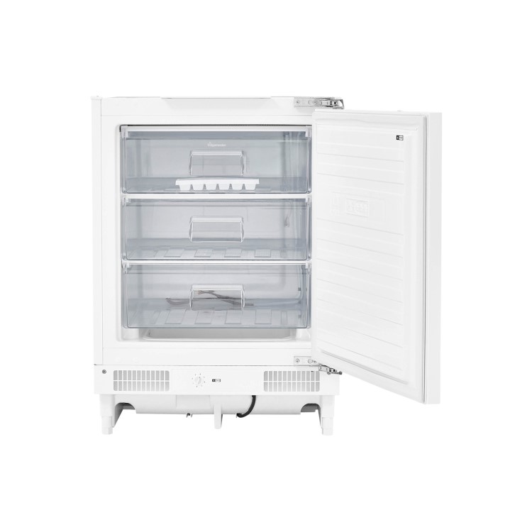 Refurbished Fridgemaster MBUZ6097M Integrated 97 Litre Under Counter Freezer White
