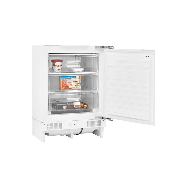 Refurbished Fridgemaster MBUZ6097M Integrated 97 Litre Under Counter Freezer White