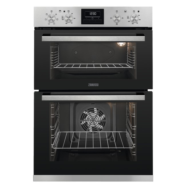 Zanussi ZOA35660XK Electric Built-in Double Oven With Programmable Timer - Stainless Steel