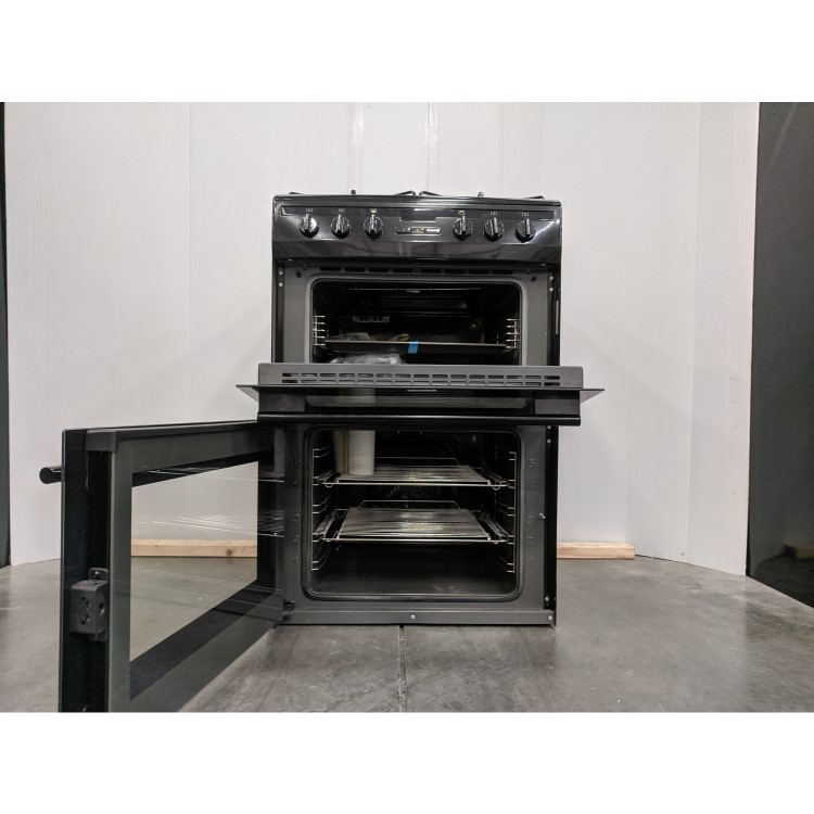 Refurbished Amica AFD6450BL 60cm Double Oven Dual Fuel Cooker Black