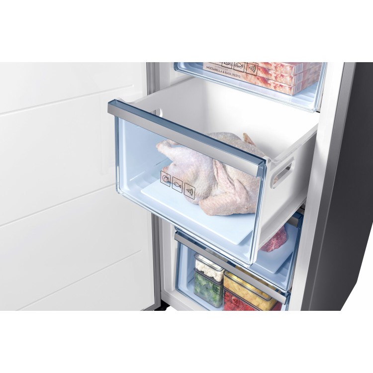 Refurbished Samsung RZ32M71207F 315 Litre Freestanding Upright Freezer 185cm Tall Frost Free 60cm Wide - Stainless Steel