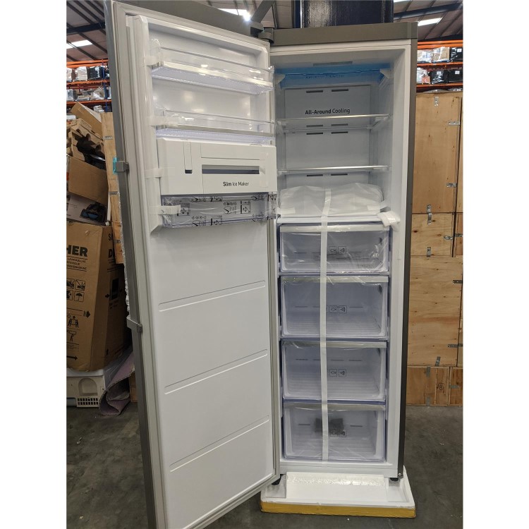 Refurbished Samsung RZ32M71207F 315 Litre Freestanding Upright Freezer 185cm Tall Frost Free 60cm Wide - Stainless Steel