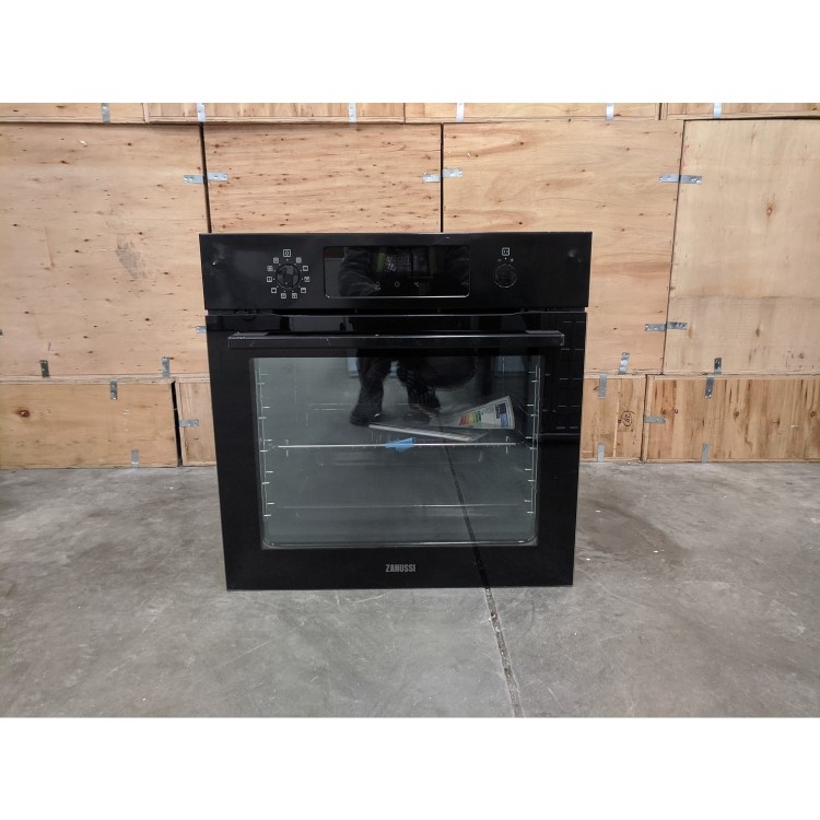 Refurbished Zanussi Series 60 ZOPNX6K2 60cm Single Built In SelfClean Electric Oven Black