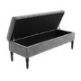 Grey Velvet End-of-Bed Ottoman Storage Bench - Safina