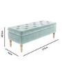 Safina Hallway Storage Bench in Duck Egg Blue Velvet