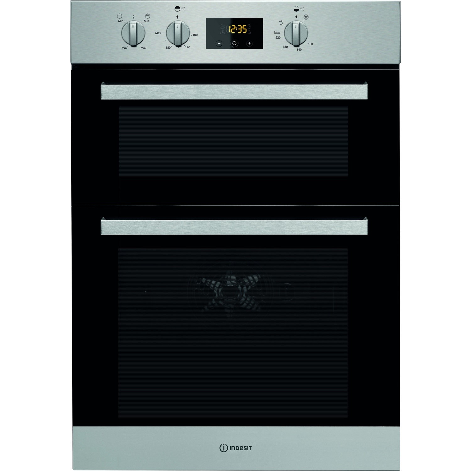 Indesit Aria Electric Built In Double Oven - Stainless Steel