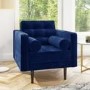 Navy Blue Velvet Armchair - Elba