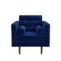 Navy Blue Velvet Armchair - Elba