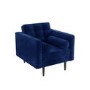 Navy Blue Velvet Armchair - Elba