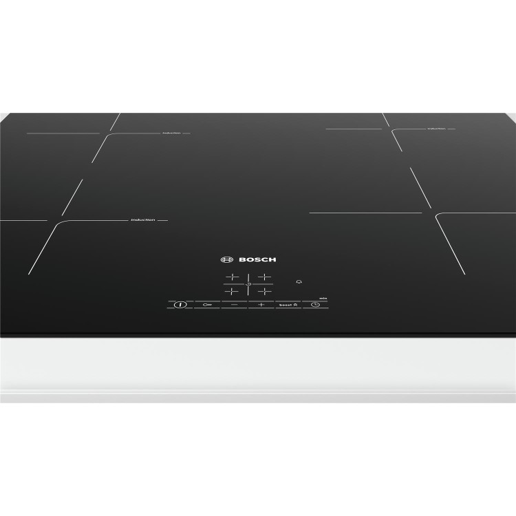 Bosch PUE611BF1B Series 4 60cm 4 Zone Induction Hob with 13A Plug