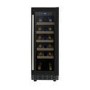 electriQ 19 Bottle Freestanding Under Counter Wine Cooler Single Zone 30cm Wide 82cm Tall - Black