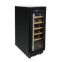 electriQ 19 Bottle Freestanding Under Counter Wine Cooler Single Zone 30cm Wide 82cm Tall - Black