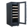 electriQ 19 Bottle Freestanding Under Counter Wine Cooler Single Zone 30cm Wide 82cm Tall - Black