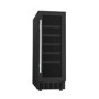 electriQ 19 Bottle Freestanding Under Counter Wine Cooler Single Zone 30cm Wide 82cm Tall - Black
