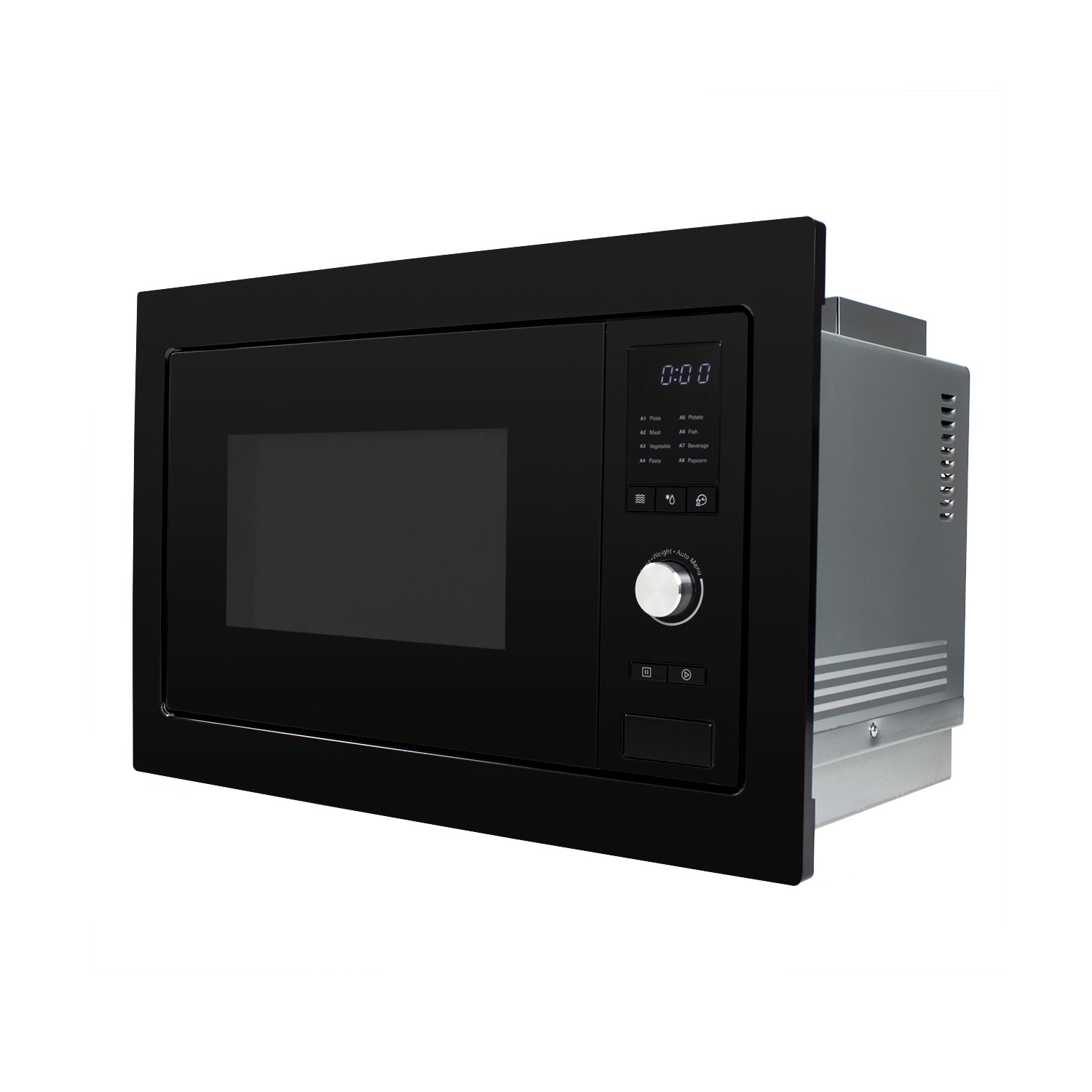 Refurbished electriQ eiQMOBISOLO25BLACK Built In 25L 900W Standard Solo Microwave Black