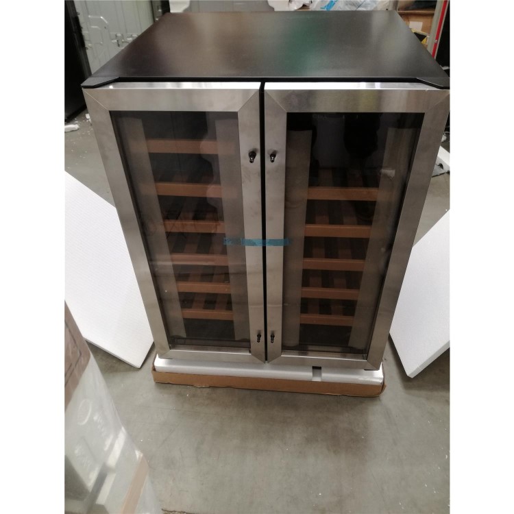 Refurbished CDA FWC624SS 40 Bottle Freestanding Under Counter Wine Cooler Dual Zone 60cm Wide 82cm Tall Stainless Steel