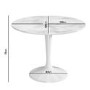Small Round White Marble Effect Dining Table - Seats 4 - Aura