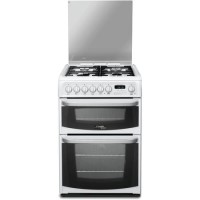 Hotpoint Harrogate 60cm Double Oven Dual Fuel Cooker with Lid - White