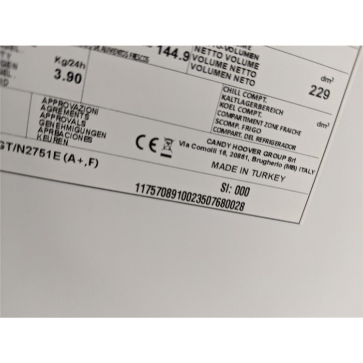 Refurbished Hoover BHBF172UKT/N Integrated 233 Litre 50/50 Frost Free Fridge Freezer