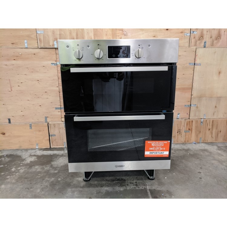 Refurbished Indesit IDU6340IX 60cm Double Built Under Electric Oven