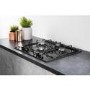 Refurbished Hotpoint PCN642HBK 59cm 4 Burner Gas Hob Black