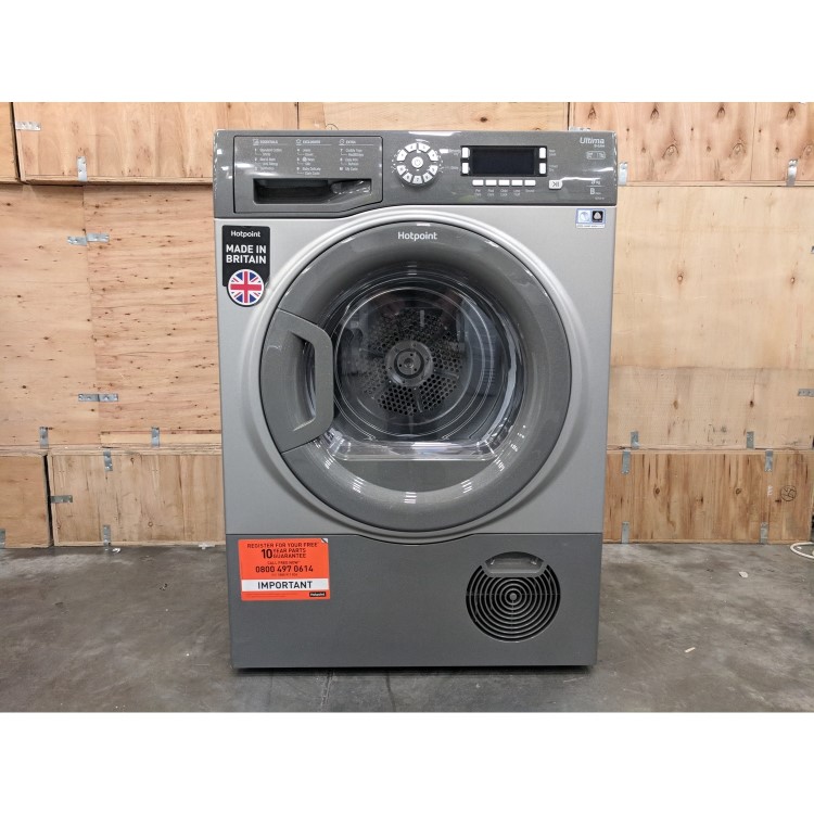 Refurbished Hotpoint Ultima Condenser Freestanding 9KG Tumble Dryer Graphite