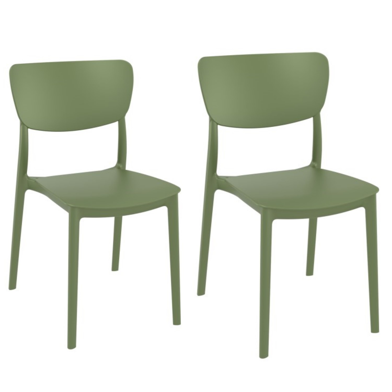 Green plastic dining chairs discount