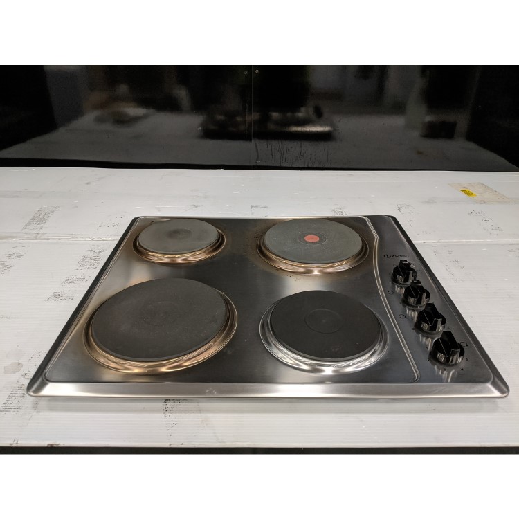 Refurbished Indesit TI60X 60cm 4 Zone Solid Plate Hob Stainless Steel