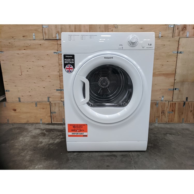 Refurbished Hotpoint TVHM80CP Freestanding Vented 8KG Tumble Dryer White