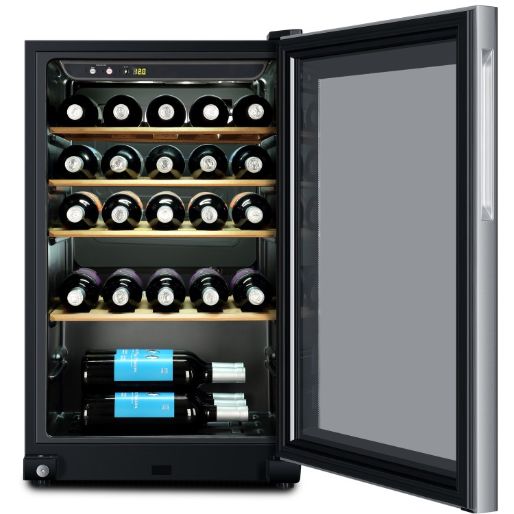 Haier 30 Bottle Capacity Single Zone Freestanding Wine Cooler - Black