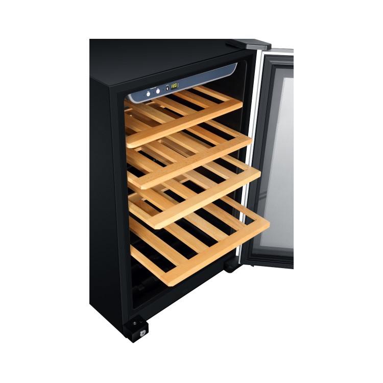 Haier 30 Bottle Capacity Single Zone Freestanding Wine Cooler - Black