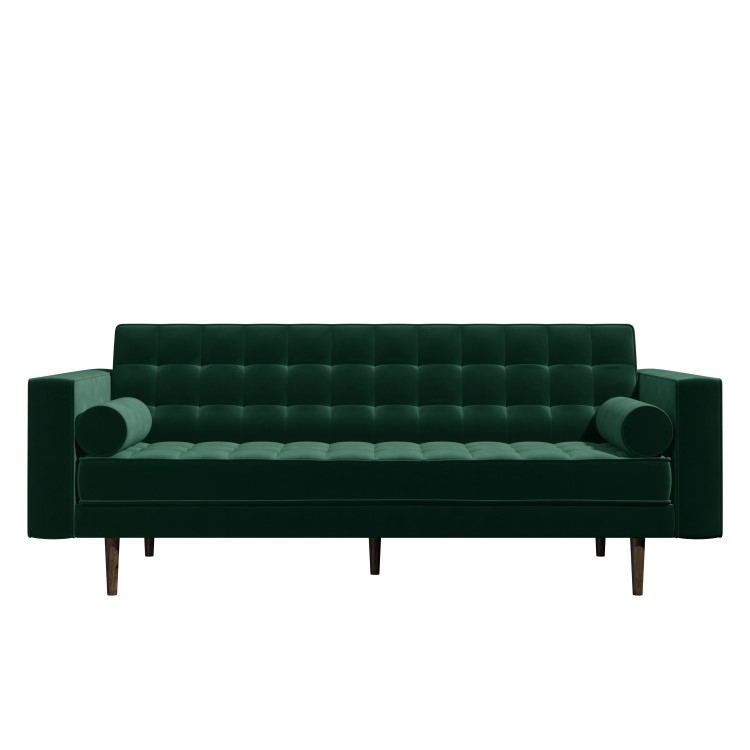 Green Velvet 3 Seater Sofa - Elba