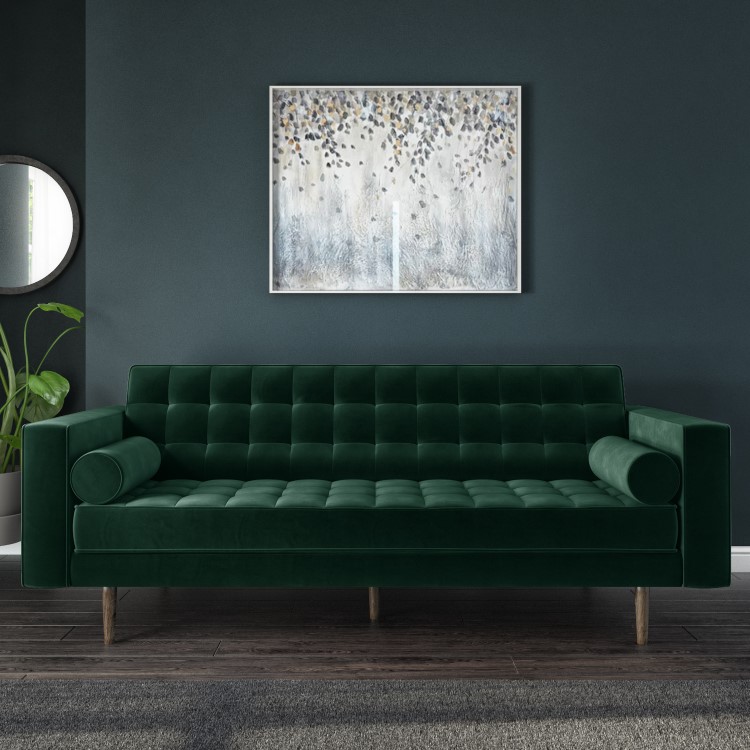Green Velvet 3 Seater Sofa - Elba