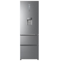 Refurbished Haier HTR3619FWMP Freestanding 345 Litre 70/30 Fridge Freezer Stainless Steel