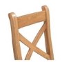 Set of 2 Solid Oak Dining Chairs with Fabric Seat - Adeline