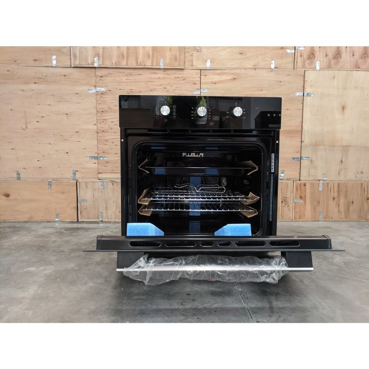 Refurbished electriQ EQOVENM2BLACK 60cm Single Built In Electric Oven Black