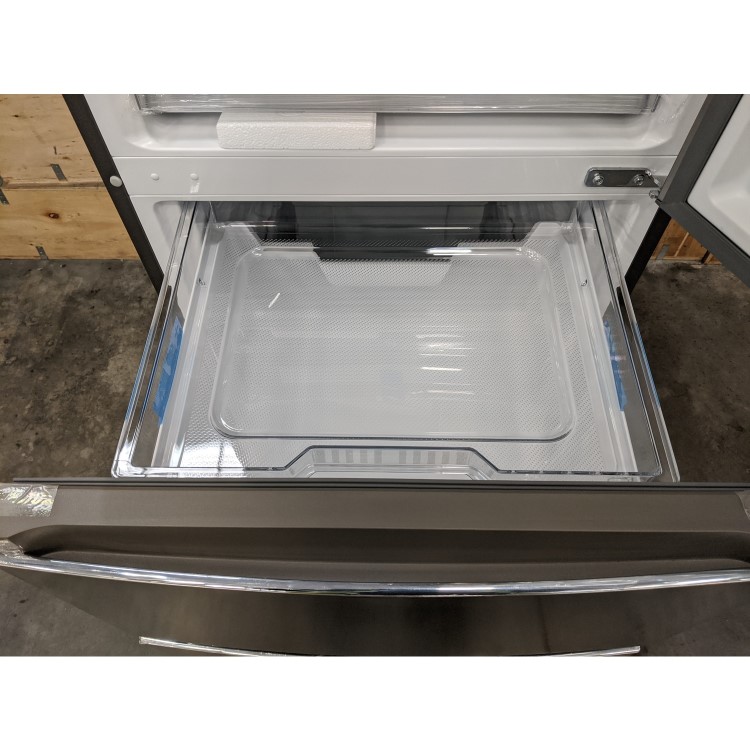 Refurbished Haier HTR3619FWMP Freestanding 345 Litre 70/30 Fridge Freezer Stainless Steel