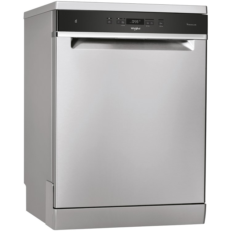 Refurbished Whirlpool WFC3C33PFXUK 14 Place Freestanding Dishwasher Silver
