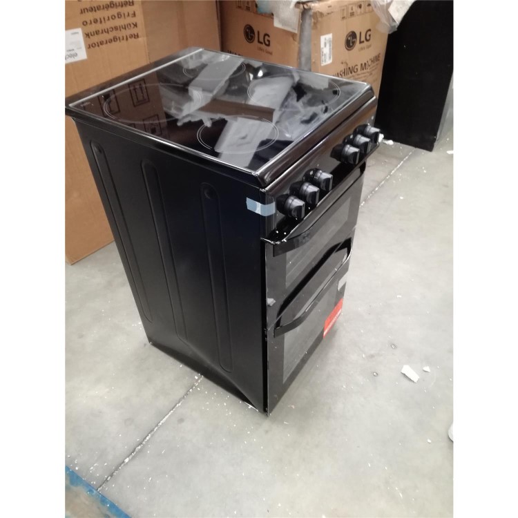 Refurbished Hotpoint HD5V92KCB 50cm Electric Cooker With Ceramic Hob Black