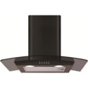 ECP62BL CDA 60cm Curved Glass Chimney Cooker Hood - Black