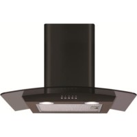 CDA 60cm Curved Glass Chimney Cooker Hood - Black CDA 60cm Curved Glass Chimney Cooker Hood - Black