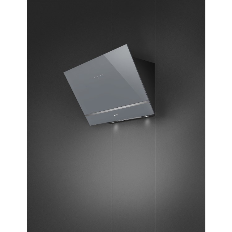 Refurbished Smeg KV28S 80cm Angled Cooker Hood Silver